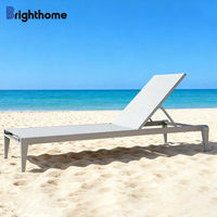 Ensemble de meubles de jardin en aluminium pour piscine, vente en gros OEM, lit de soleil de terrasse extérieur, chaise longue