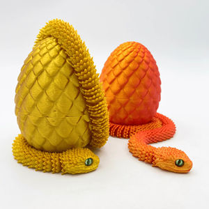 Huevo <span class=keywords><strong>de</strong></span> Víbora <span class=keywords><strong>de</strong></span> Pascua Impreso en 3D Personalizado, Juguete Decorativo Antiestrés para Niños y Niñas, Regalo Novedoso - Product Image 3