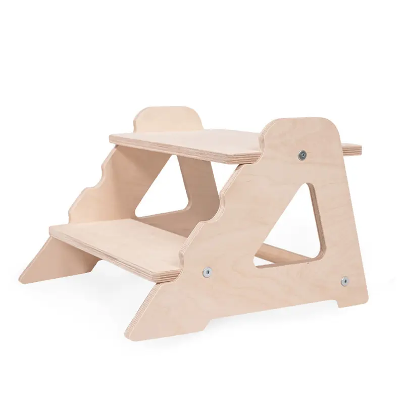 Детский ступенчатый стул два уровня из натурального дерева современный дизайн стул