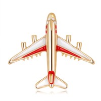 Épinglette d'avion en émail Insigne d'avion en métal Mode Hipster Vêtements avec accessoires