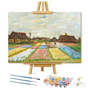 Kit de peinture <span class=keywords><strong>à</strong></span> l'huile numérique DIY sur le thème des parterres de fleurs de Van Gogh aux Pays-Bas, peinture par numéros <span class=keywords><strong>à</strong></span> faire soi-même - Product Image 1