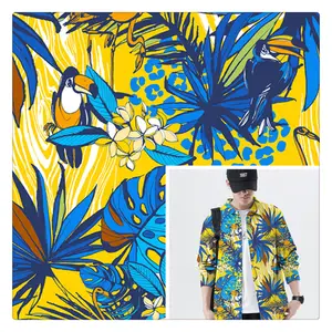 Hochwertiger gekämmter Hemds toff Lässige Mode Hawaiian Style Digital Printed Herren Shirt ing Fabrics 100 Cotton