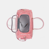 2025 nouveau concepteur de luxe chien sac à dos transporteur poussettes fermeture éclair solide rose en peluche respirant maille fenêtre Portable extérieur animal de compagnie