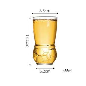 <span class=keywords><strong>Verre</strong></span> à bière en cristal sans plomb, résistant à la chaleur, en forme de ballon de football, de haute qualité, personnalisé, pour vin, jus et autres boissons, vente en gros - Product Image 3