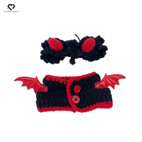 Teddy ISLAND – Ours en peluche tendance, homologué mondial, en forme de petit diable rouge, mignon, cadeau pour couple, en tissu de coton