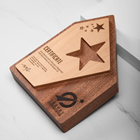 Trophée en bois massif personnalisé avec gravure créative sur le thème de la star, cadeaux d'affaires, récompense pour compétition, réunion annuelle, trophée d'honneur