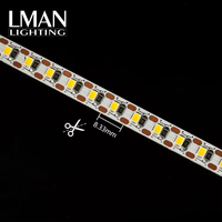Bande lumineuse LED pour décoration intérieure, haute luminosité, plaque nue, IP65, 8 mm, 120 LED/m, DC24V, 10W/m, SMD2835
