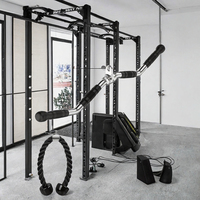 Kit d'accessoires pour machine à câble de gym avec barre de tirage latéral, corde triceps, poignée en V, sangles de cheville et mousquetons pour entraînement à domicile
