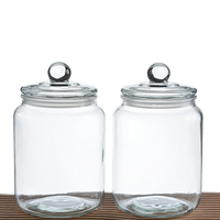 Bocal en verre transparent hermétique pour thé, pot de rangement rond pour biscuits, pot de conservation alimentaire, distributeur de savon liquide
