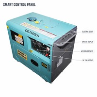 Groupe électrogène diesel silencieux DG7500LN 6KW, démarrage électrique portable, générateur de puissance à faible bruit pour usage domestique et commercial