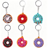 Envío Rápido, Llavero No Tóxico, Elegante, Novedoso, Bonito, Personalizado, Moderno, Flexible, con Diseño de Donut