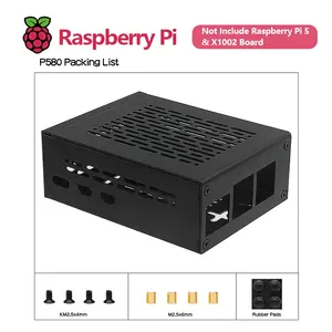 Casing Logam Geekworm P580 untuk Raspberry <span class=keywords><strong>Pi</strong></span> 5 & Papan X1002 (TIDAK Mendukung Papan X1000/X1001/X1003!!!) Kustom - Product Image 2