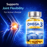 Cápsulas de Aceite de Pescado Omega 3 1000mg EPA DHA Suplemento Dietético para la Salud del Corazón, Cerebro y Articulaciones OEM ODM