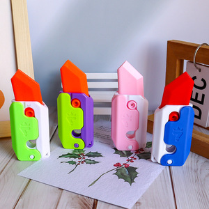 Autonomie 3D Lumineux Radis Couteau En Plastique Soulagement Du Stress Jouet Pour Enfants Âges 3 6 Ans Portable Fidget Spinner - Product Image 2
