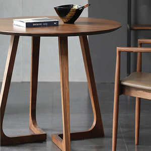 <span class=keywords><strong>Mesa</strong></span> de comedor <span class=keywords><strong>redonda</strong></span> de <span class=keywords><strong>madera</strong></span> <span class=keywords><strong>maciza</strong></span> de lujo ligera de diseño contemporáneo nórdico para muebles de recepción y comedor - Product Image 3