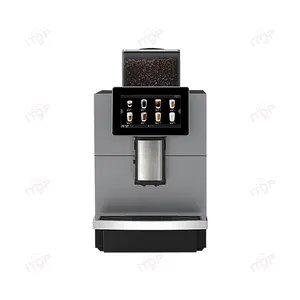 Máquina de café expresso comercial 220v 1550w, máquina inteligente automática de aço inoxidável, cappuccino, café expresso