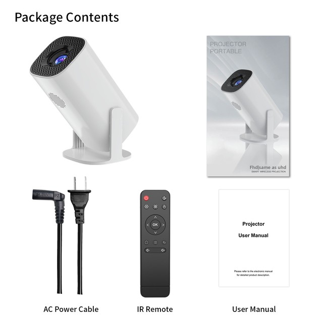 Cross-border New P30 Portable Short Throw Manual CRT Projector 3D Built-In 1080P Home Theater Mini Mobile Phone Wall Projection