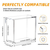Boîte de protection magnétique en acrylique pour collection de boosters, étui magnétique en acrylique anti-UV