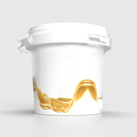 Seau en plastique d'approvisionnement d'usine seau de qualité alimentaire avec couvercle peut imprimer le seau de beurre d'arachide de logo