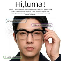Lunettes intelligentes IA avec caméra 8MP, mémoire 8 Go, cadre métallique, enregistrement vidéo 1080P, ultra-légères, portables