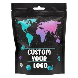 Bolsas de Mylar a Prueba de Olores con Impresión Personalizada, Color Negro Mate, de 3.5g-28g, para Envasado de Alimentos, con Cierre de Seguridad a Prueba de Niños - Product Image 1