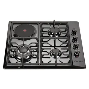 Cuisinière combinée personnalisée cuisinière électrique en acier inoxydable cuisinière à gaz à induction naturelle 4 brûleurs plaques de cuisson à gaz intégrées