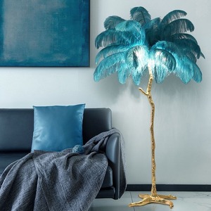 <span class=keywords><strong>Lampada</strong></span> da Terra Moderna Nordica di Lusso <span class=keywords><strong>con</strong></span> <span class=keywords><strong>Piume</strong></span> di Struzzo, LED, Paralume Bianco e Garanzia di 3 Anni - Product Image 4