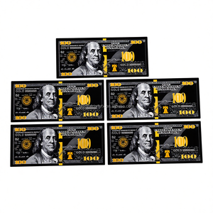 Billete <span class=keywords><strong>de</strong></span> Banco <span class=keywords><strong>de</strong></span> Plástico Personalizado con Lámina Dorada <span class=keywords><strong>de</strong></span> $<span class=keywords><strong>100</strong></span> Dólares Estadounidenses para Cumpleaños, Coleccionable, Diseño <span class=keywords><strong>de</strong></span> Lujo - Product Image 3