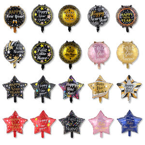 سعيد السنة الجديدة تصميم 18 بوصة الألومنيوم بالونات قابلة للنفخ السنة الجديدة ل حزب الديكور احباط البالونات - Product Image 2