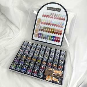 Ensemble de poudres Aurora Illusion à haute luminosité, 48 couleurs, <span class=keywords><strong>poudre</strong></span> pigmentée miroir magique clair de lune pour la décoration des ongles DIY - Product Image 3