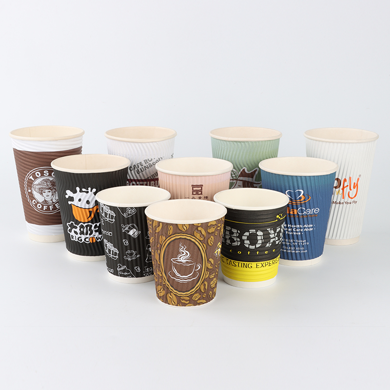 Wholesale Custom Logo High Quality Biodegradable Double Wall Paper Coffee Cup