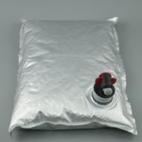 Sac à bavoirs en boîte pour vin, emballage en plastique en aluminium aseptique personnalisé, distributeur de vin, valve à bavoirs, sac de boisson liquide pour boire