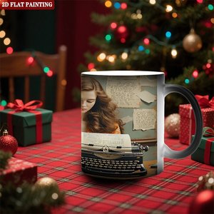 Frosted Black 11oz <b>Ceramic</b> <b>Mug</b> Heat Color Changing Magic Cup Novelty Gift For Best Friend Birthday - Product Image 2