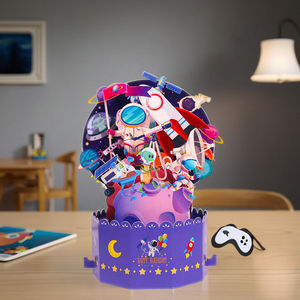 Spazio fatto a mano astronauta 3D biglietto <span class=keywords><strong>di</strong></span> <span class=keywords><strong>auguri</strong></span> <span class=keywords><strong>di</strong></span> carta scultura pieghevole regalo biglietto <span class=keywords><strong>di</strong></span> <span class=keywords><strong>auguri</strong></span> <span class=keywords><strong>di</strong></span> <span class=keywords><strong>compleanno</strong></span> ornamenti per <span class=keywords><strong>bambini</strong></span> - Product Image 5