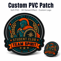 Écusson en caoutchouc PVC 3D personnalisé en forme de bouclier, logo de club en relief avec fente de suspension, emblème souple et imperméable pour sacs, équipements et vêtements