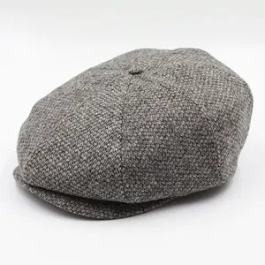 Raya Otoño Invierno hombres ala corta elasticidad Newsboy sombrero al aire libre mantener caliente versión coreana Unisex boina gorra con visera