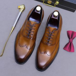 Zapatos Oxford de Cuero Genuino para Hombre, Diseño de Lujo, con Logotipo Personalizado, Punta Cuadrada, Hechos a Mano, Transpirables, Ligeros, para Negocios - Product Image 2