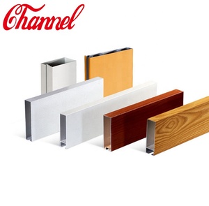 OEM profilo di estrusione di alluminio a grana di legno per decorazioni di mobili - Product Image 4