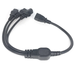 Câble d'alimentation séparateur en Y 1FT IEC <span class=keywords><strong>320</strong></span> C14 mâle vers 3XC13 femelle, adaptateur d'alimentation C14 vers 2 X C13, 250V/10A - Product Image 2