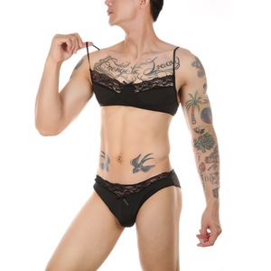 <strong>Men's</strong> Erotic Lingerie, Crossdresser <strong>Bra</strong> &amp; Sexy Lace Panties Set - Product Image 2
