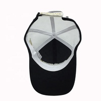 Gorra de camionero de diseño personalizado, gorra de algodón y poliéster con bordado 3D en blanco y negro, con 6 paneles para motores deportivos