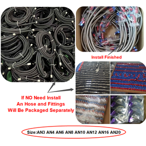 Haofa AN8 <span class=keywords><strong>NBR</strong></span> Kraftstoffleitung Benzinschlauch mit Edelstahlgeflecht für Fahrzeug-Kühlsysteme und Rennsport-Modifikationen - Product Image 6