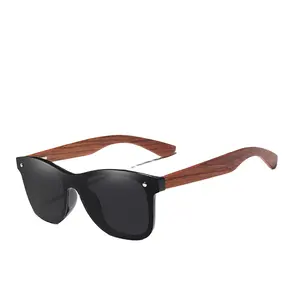 Gafas KINGSEVEN para hombre, gafas de sol polarizadas de madera Natural con logotipo personalizado a la moda para hombre, gafas de madera Bubinga, gafas para mujer 5504