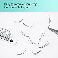 Quewel — Extensions de cils en forme d'éventail faciles à poser, faux-cils, Volume russe, 2D, noir, bleu, personnalisés, fait à la main
