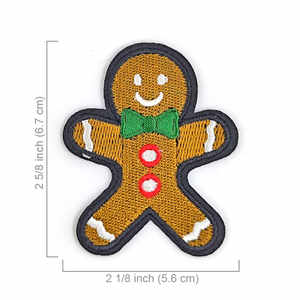Patch à repasser avec motif de pain d'épice des fêtes - Product Image 1
