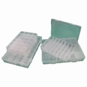 24 그리드 슬롯 이동식 PP 플라스틱 보관 상자 보석 투명 조정 가능한 24 구획 직사각형 구슬 액세서리 상자