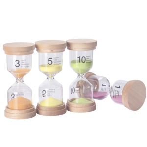 Sablier en bois fait main de haute qualité avec couvercle, 1, 3, 5, 10, 15 minutes, logo personnalisé, pour bureau, étude, méditation, cadeau - Product Image 1