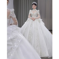 Nouvelle Collection 2025 – Robe de Mariée Haute Couture Moderne Style Cour Française Blanche avec Grande Traîne et Dentelle – Modèle de Luxe