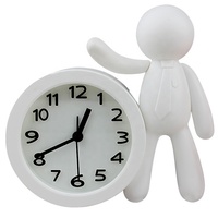 Réveil numérique pour enfants, décoration de personnage humain, horloge bon marché, alarme musicale