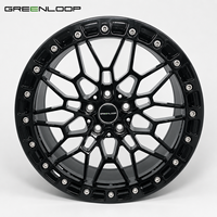 GREENLOOP 17X 10 18X 9 19X10 Jantes forgées fonctionnelles Beadlock pour BMW 540 Argent Quincaillerie ET25 PCD 5X112 CB66.6